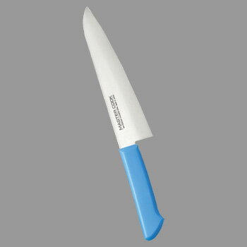 【仕様】サイズ：21cm全長：345mm質量：240g背厚：4.0mmマスターコック 抗菌カラー庖丁◆材質 刀身：モリブデン・バナジウム鋼 ハンドル：ノバロンAGZ330（銀系無機抗菌剤）入りポリプロピレン樹脂（耐熱温度110℃）　●多彩な...