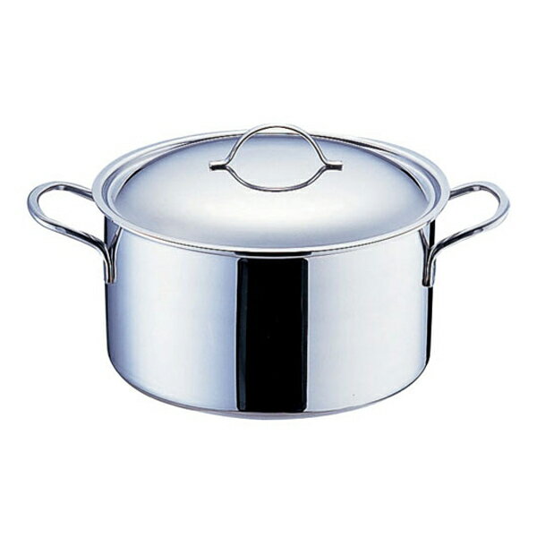 デバイヤー 18-10 プライオリティ 半寸胴鍋（蓋付） 3694-28（3694-28）【28cm】