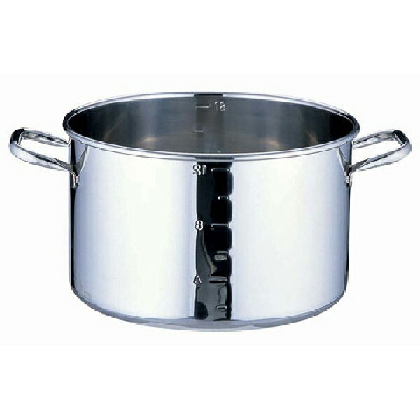 SA パワー・デンジ半寸胴鍋 目盛付 蓋無 36cm【36cm】