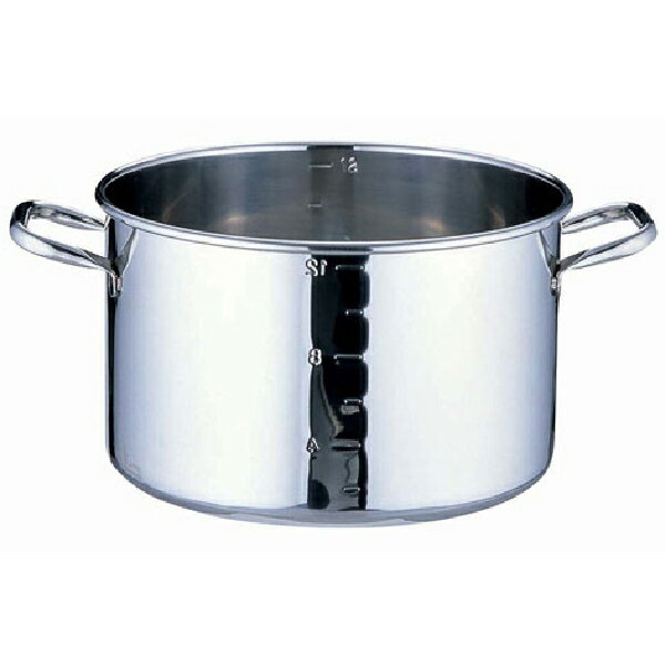 SA パワー・デンジ半寸胴鍋 目盛付 蓋無 42cm【42cm】