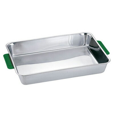 18-8 カラーハンドル角バット 15枚取 グリーン【15枚取/グリーン】