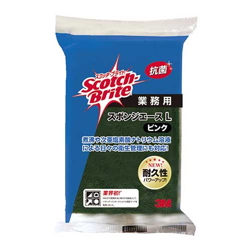 3M スポンジエース L 150×90mm 【ピンク】