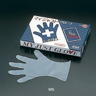 マイジャストグローブ 五本絞り ＃30 （ポリエチレン製）（1箱200枚入） MS 全長27.5cm【 アドキッチン 】