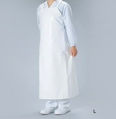 ケータリング 前掛（共地ヒモ） L 900×1150mm 【ホワイト】