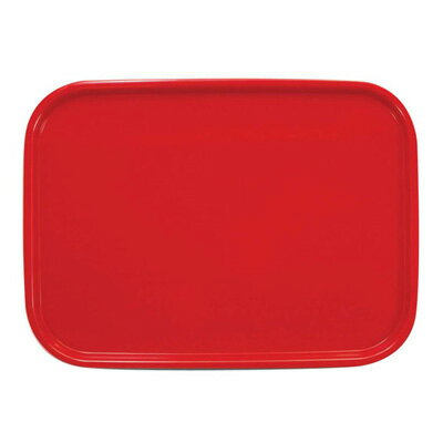 Trays - カラーコレクショントレー 角（ノンスリップ加工） L 420×310×H18mm 【ダークレッド】