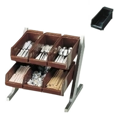 SA 18-8 コンパクトオーガナイザー 2段3列（6ヶ入） 430×400×375mm 【ブラック】