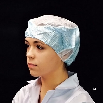 帯電帽 トップメッシュ（20枚入） M 66130 B フリーサイズ 【ブルー】