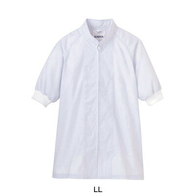 男女兼用半袖コート FA-302 LL 【ホワイト】(3.0)