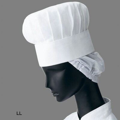 コック帽メッシュ付 BKC-16 LL 【ホワイト】