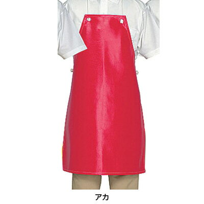 シャバルバ 6650 レザーエプロン 幅620×着丈800mm 【アカ】