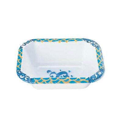 プラカップ青海波 長角型 TZ-4 （500枚入） 88×68×H25mm【 アドキッチン 】