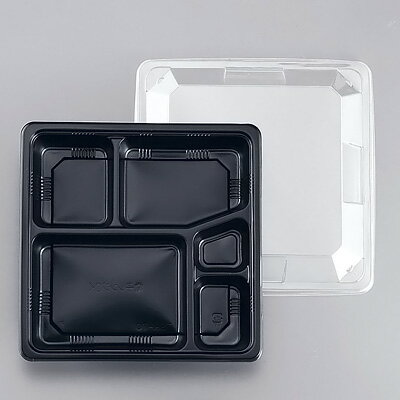 夢彩ごぜん TSR-70 黒／透明（50セット） 209×209×H48mm【 アドキッチン 】