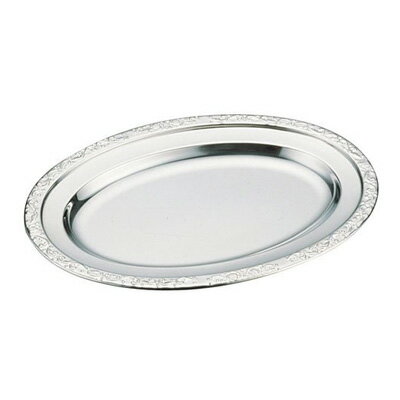 18-8 唐草 小判皿 14インチ【 アドキッチン 】