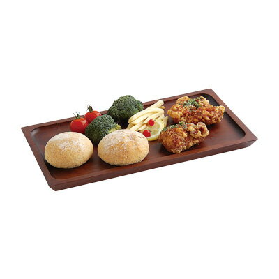木製カフェトレイ スリム 330×180×H20mm 【ブラウン】