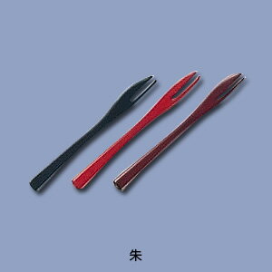 樂天商城 - 本漆 フォーク 全長130mm 【朱】