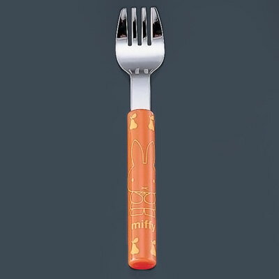 18-10 ミッフィーカラー ごちそうさま フォーク 全長140mm【 アドキッチン 】