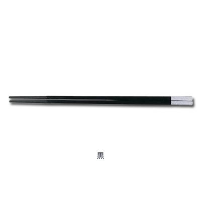 乐天商城 - PBT 和洋中角箸 シルバー（10膳入） 85915560 全長250mm 【黒】