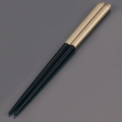 木製 ブライダル箸（5膳入） 全長240mm 【ブラック／ゴールド】