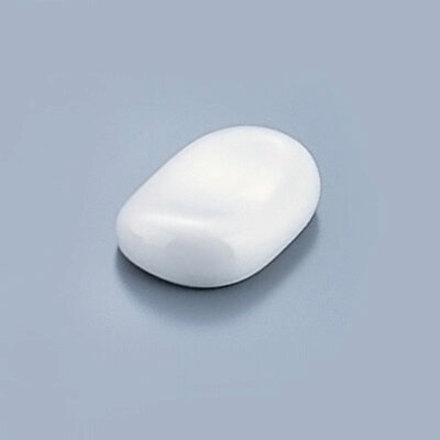 白小判形 箸置 Y-310 45×35mm【 アドキッチン 】