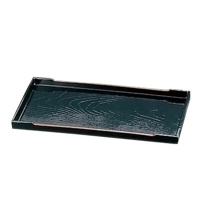 メラミン 切立木目カスター盆 82121110 211×111×H17mm 【黒天朱】