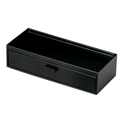 ABS製 箸箱・カスター M10-975 250×105×H65mm 【黒 】