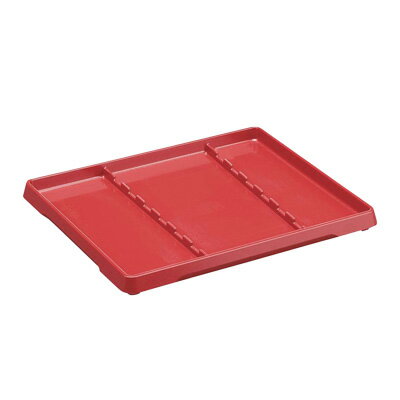 ABS製 爪掛箸トレー 60002330 284×229×H20mm 【朱】