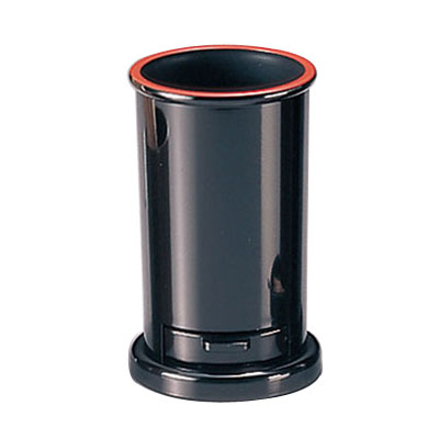 ABS製 丸箸立て （ヨージ入付） 直径95×H160mm 82013520【黒天朱】