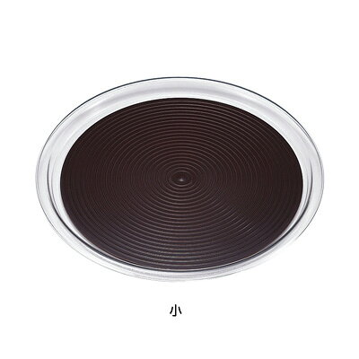 【仕様】 サイズ：10インチ(小) カラー：ブラウン 直径×高さ：230×17mm 有効内寸：185mm 材質:トレー/メタクリル樹脂(耐熱80℃) マット/EVA樹脂(耐熱70℃)