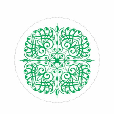 紙コースター 菊丸緑（100枚入） 10900 直径90mm【 アドキッチン 】