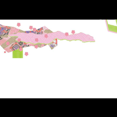 尺3無蛍光紙四季彩まっと花友禅 （100枚入）弥生（やよい・3月） 390×260mm【 アドキッチン 】
