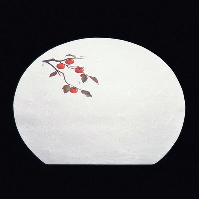 【仕様】 縦×横：370×335mm 絵柄の位置：左上 四季の趣きを大切にしたお料理を、さらに引き立てます。 尺3半月枯淡懐石まっと(100枚入) ●尺3半月盆に適用できます。 ●無蛍光雲竜和紙を使用しております。