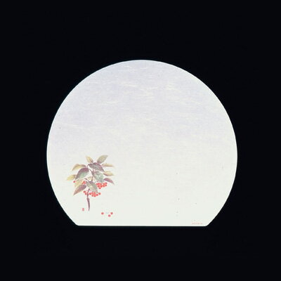 遊膳 遠赤抗菌和紙 尺3半月まっと（100枚）万両（12月～1月） WH-6 370×320mm( キッチンブランチ )