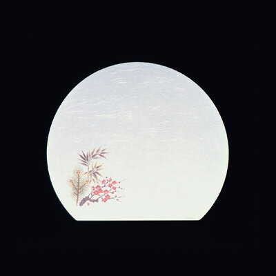 遊膳 遠赤抗菌和紙 尺3半月まっと（100枚） 松竹梅（1月） WH-7 370×320mm( キッチンブランチ )