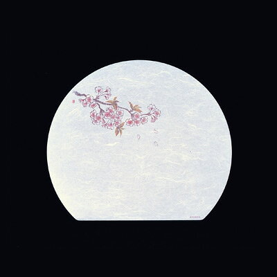 遊膳 遠赤抗菌和紙 尺3半月まっと（100枚） 桜（3月～4月） WH-9 370×320mm( キッチンブランチ )