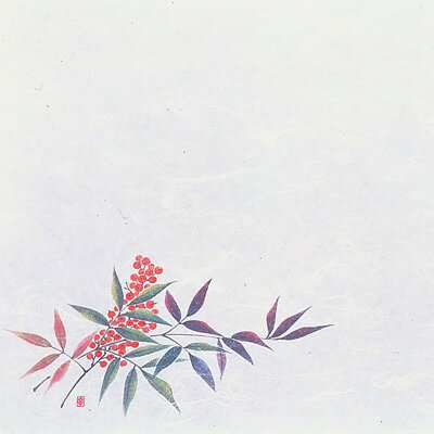 遊膳 遠赤抗菌和紙 尺3まっと（100枚入） 南天 WS-4（12月～2月） 390×264mm( キッチンブランチ )