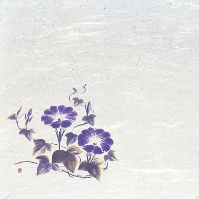 遊膳 遠赤抗菌和紙 尺3まっと（100枚入） 朝顔 WS-16（7月～8月） 390×264mm( キッチンブランチ )