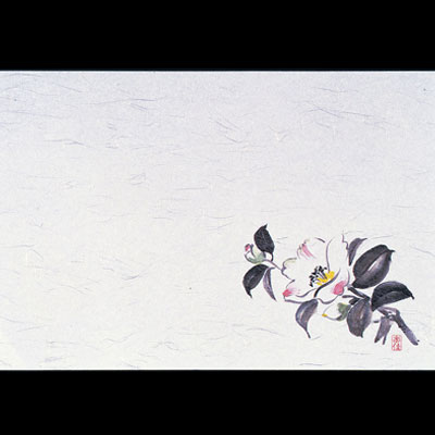 四季紙・千寿（100枚入）椿 M30-203 390×265mm( キッチンブランチ )