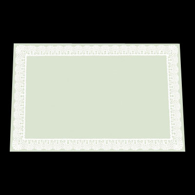 無蛍光和紙テーブルマットレースB TE-M10（100枚入）M 390×264mm【グリーン】( キッチンブランチ )