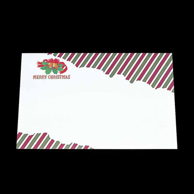 尺三 奉書テーブルマット（100枚入）TH-36 ストライプクリスマス 390×264mm( キッチンブランチ )