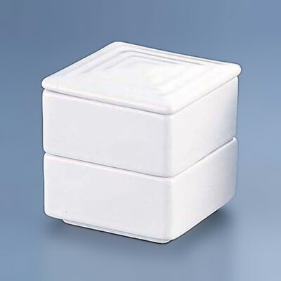 角型 二段重 Y-020 70×70×H70mm 【白】