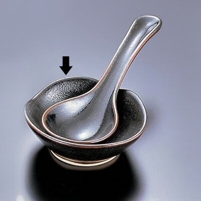 柚子天目 小レンゲ台 T03-240 90×90×H32mm【 アドキッチン 】