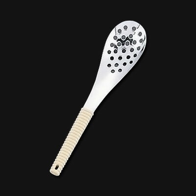 18-8 味道楽 レンゲスプーン 穴明 38×全長173mm【アイボリー】