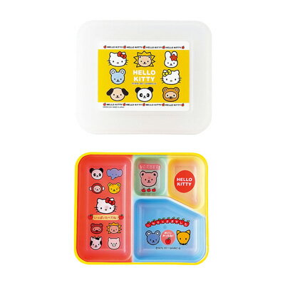きれいな器 幼稚園 PR-23 イエロー 内キティ／透明ハローキティ 173×146×H45mm【 アドキッチン 】