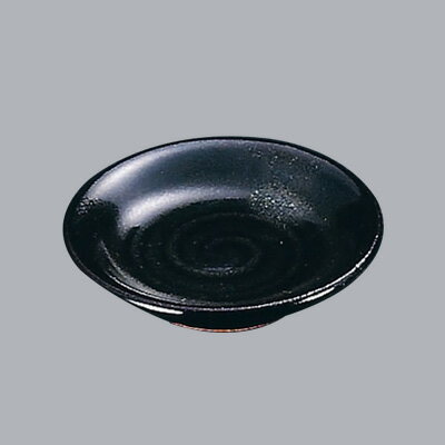 そば黒 丸小皿 T03-243 直径95×H20mm【 アドキッチン 】