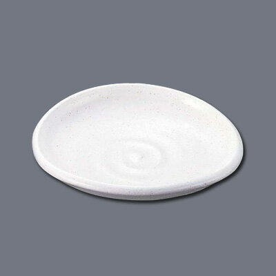 斑点粉引たわみ皿 T03-120 150×143×H25mm【 アドキッチン 】