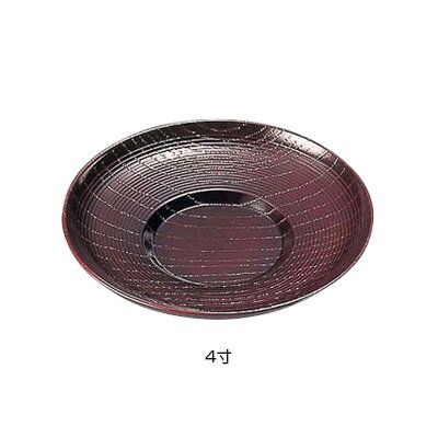 ABS製 4寸木目茶托 82154670 直径119×H20mm 【溜】