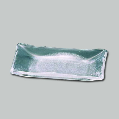 硝子和食器 白雪2 長角中皿 220×150×H25mm【 アドキッチン 】