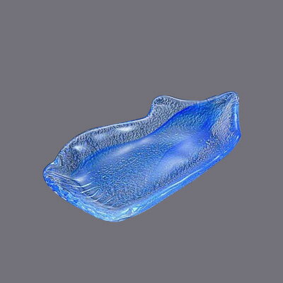 ガラス製 イカ皿 SA153-2BL 237×136×H35mm【 アドキッチン 】