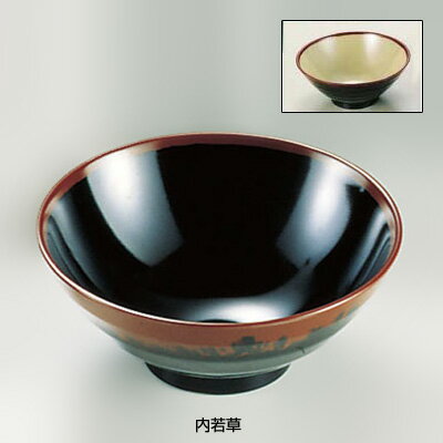 Rakuten - メラミン 長次郎窯 AN-63G 丼（小） 400c.c. 【内若草】