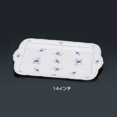 メラミン ビューティフラワー 角皿 BF-22 （14インチ）